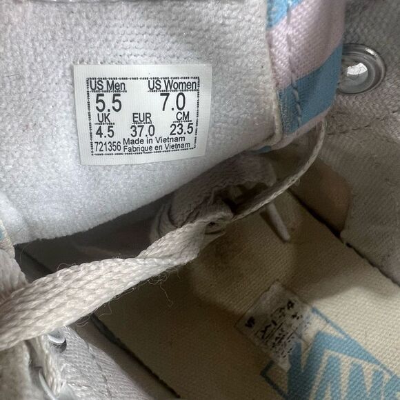 Vans Women's Pastel Striped Sk8 Hi Tapered Sneaker Shoes Multicolor Size 7 - Picture 8 of 8